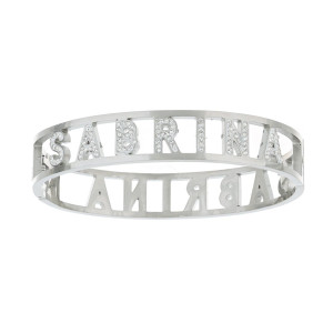 BRACCIALE NOME IN ACCIAIO "SABRINA"