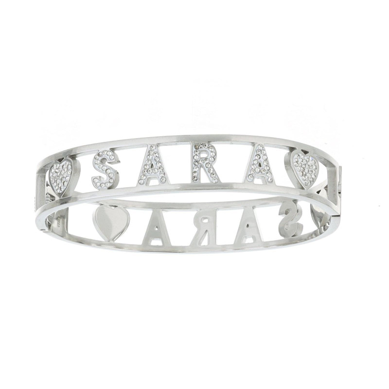 BRACCIALE NOME IN ACCIAIO "SARA"