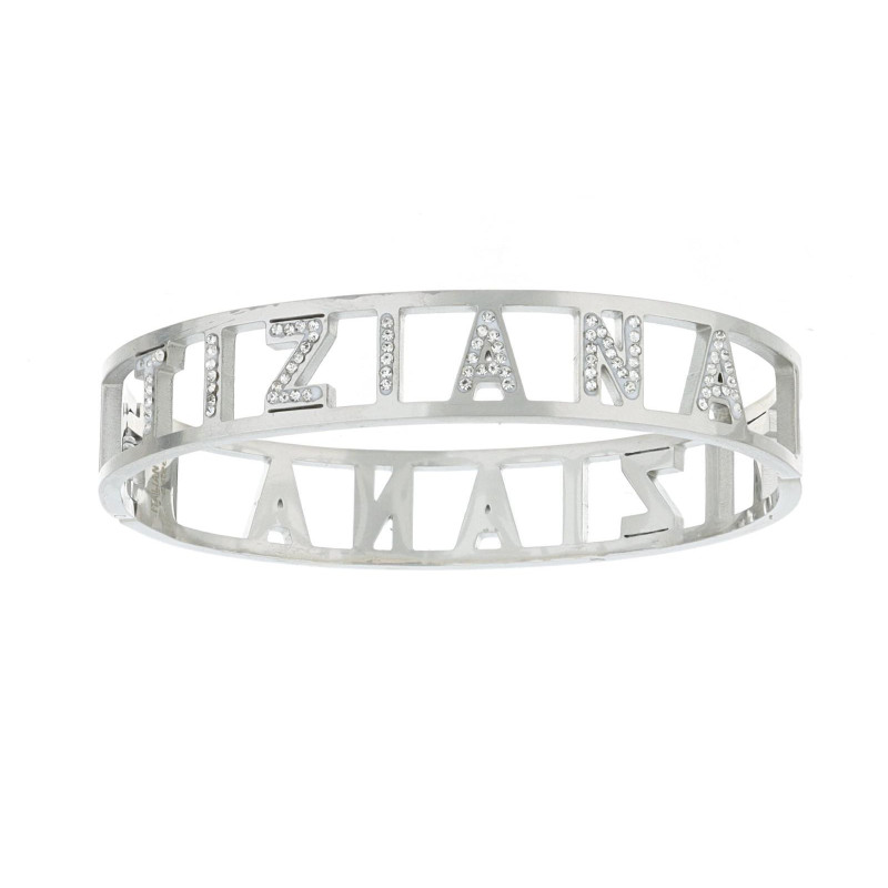 BRACCIALE NOME IN ACCIAIO "TIZIANA"