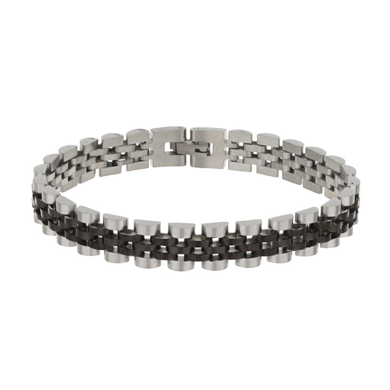 BRACCIALE UOMO IN ACCIAIO MAGLIA ROLEX