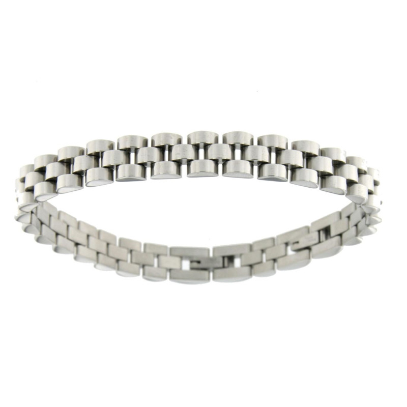 BRACCIALE UOMO IN ACCIAIO MAGLIA ROLEX