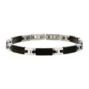 BRACCIALE CM 20 UOMO IN ACCIAIO E CERAMICA