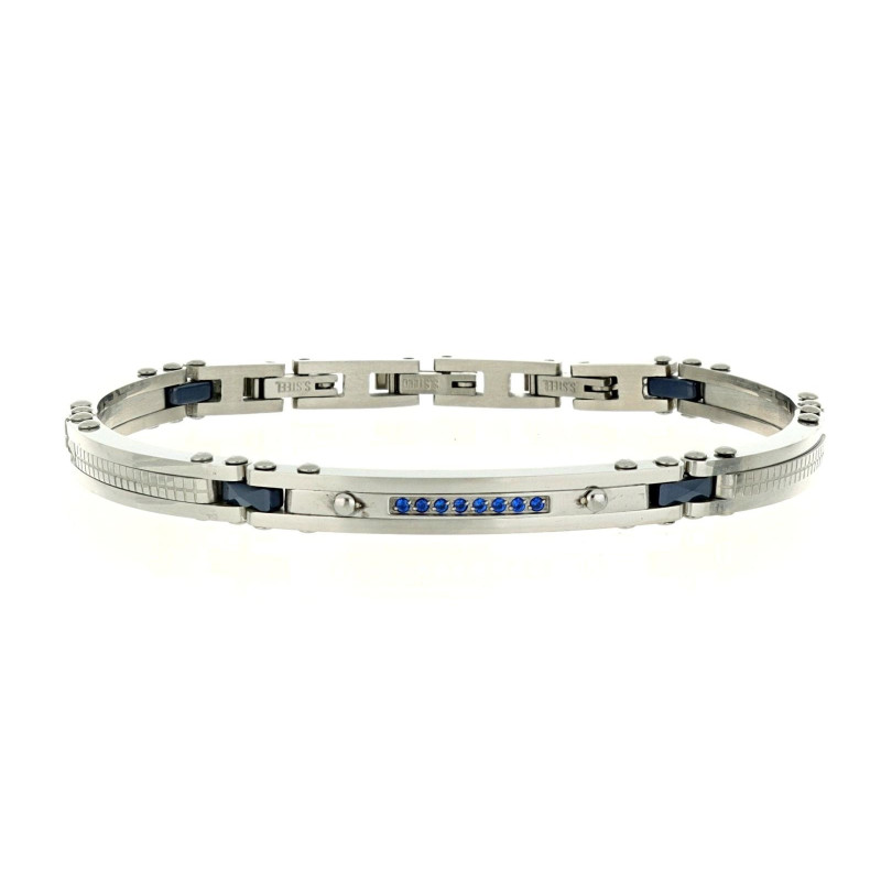 BRACCIALE CM 19 UOMO IN ACCIAIO E CERAMICA