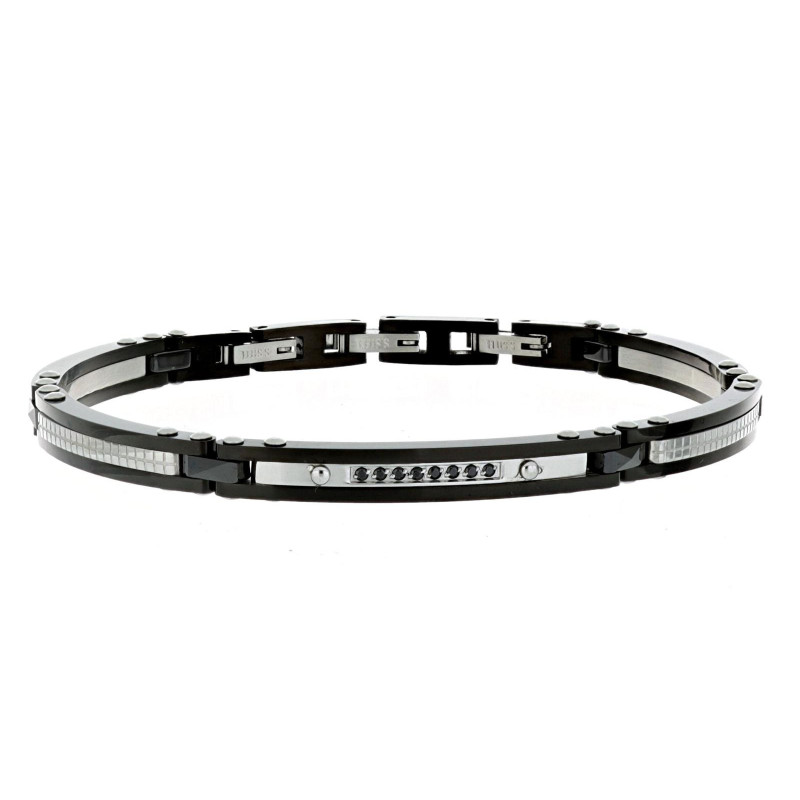 BRACCIALE CM 19 UOMO IN ACCIAIO E CERAMICA