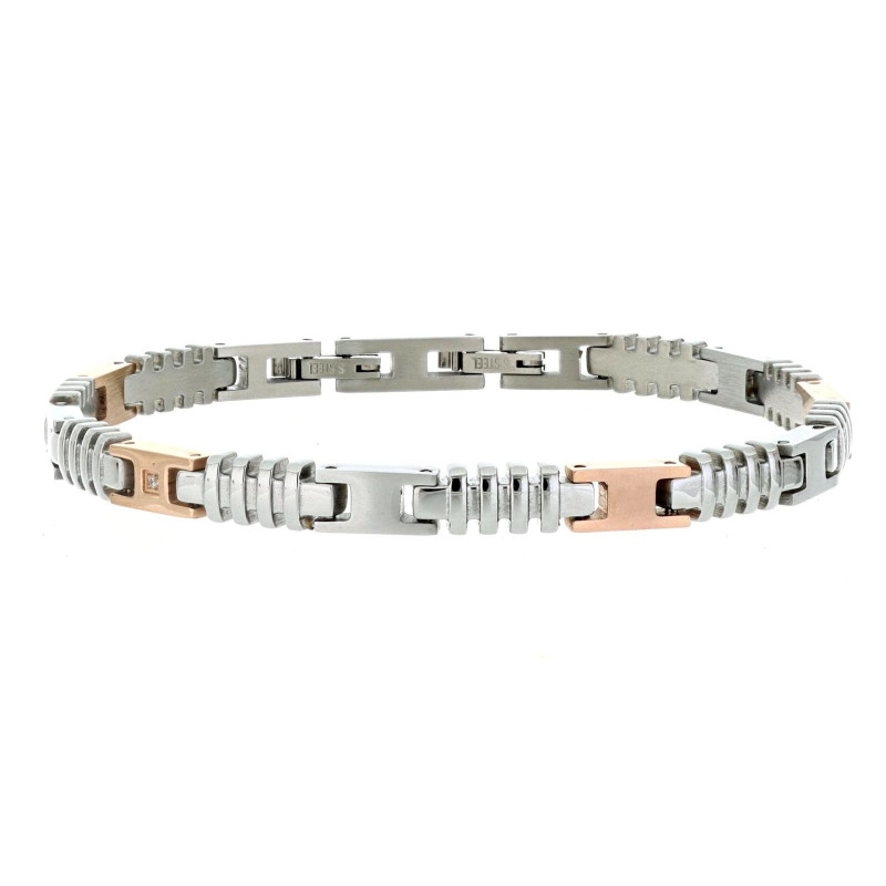 BRACCIALE CM 19 UOMO IN ACCIAIO E CERAMICA