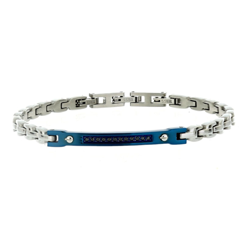 BRACCIALE CM 19+2 UOMO IN ACCIAIO E CERAMICA