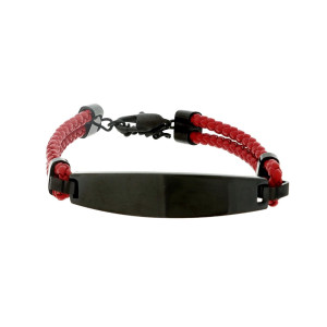 BRACCIALE CM 21 UOMO IN SILICONE E ACCIAIO