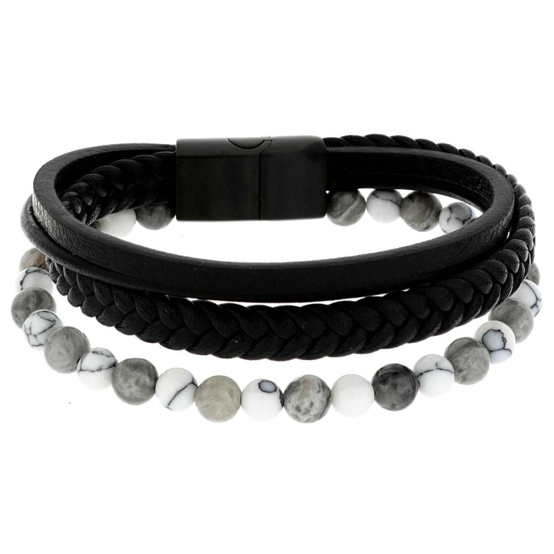 BRACCIALE CM 21 UOMO IN SILICONE E ACCIAIO