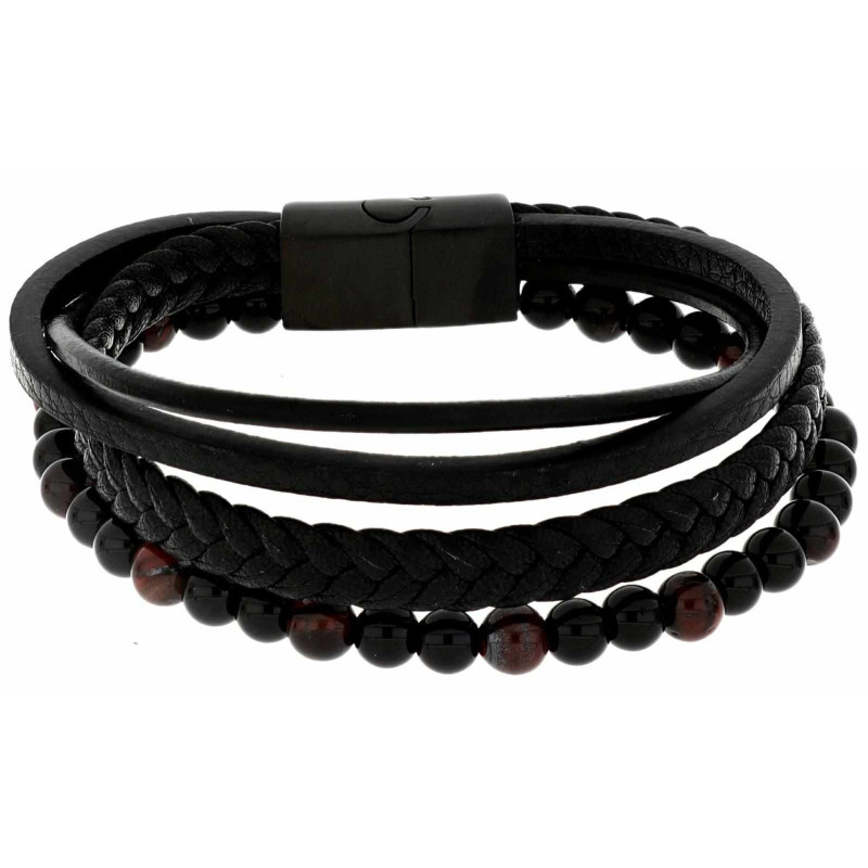 BRACCIALE CM 21 UOMO IN SILICONE E ACCIAIO