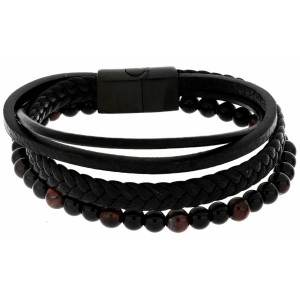 BRACCIALE CM 21 UOMO IN SILICONE E ACCIAIO