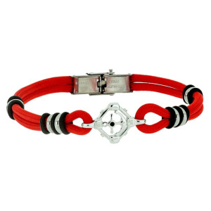 BRACCIALE CM 20 UOMO IN CORDA E ACCIAIO