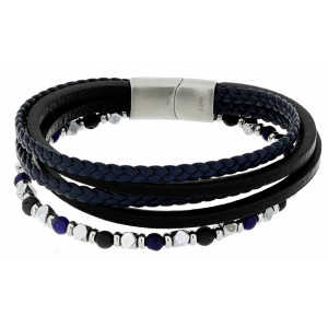 BRACCIALE CM 21 UOMO IN SILICONE E ACCIAIO