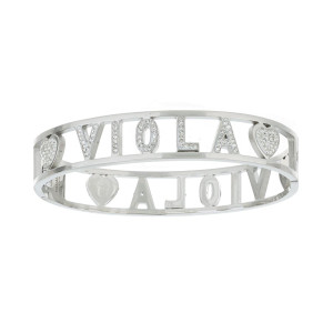 BRACCIALE NOME IN ACCIAIO "VIOLA"