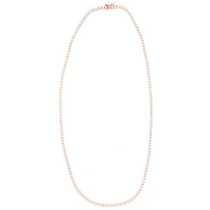 COLLANA TENNIS CM 46 E MM 2 IN ARGENTO 925 ROSE'