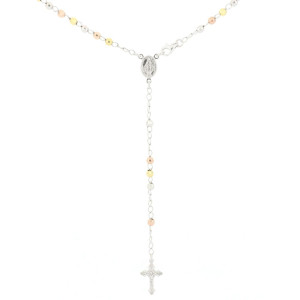 COLLANA CM 46 ROSARIO MM 4 IN ARGENTO 925