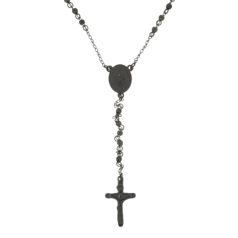 COLLANA ROSARIO MM 4 IN ACCIAIO