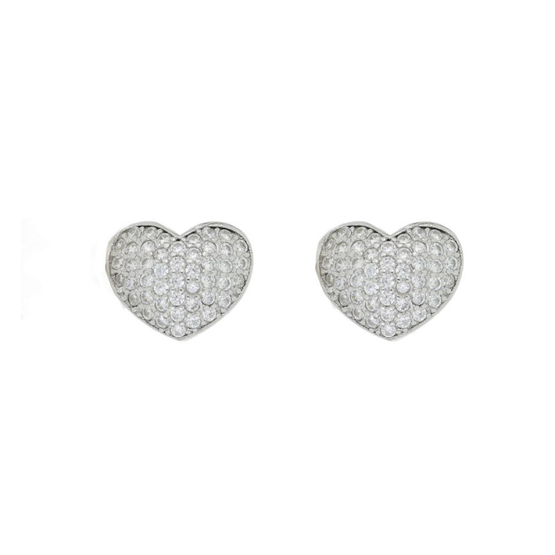 ORECCHINI MISTI CUORE MM 8 IN ARGENTO 925