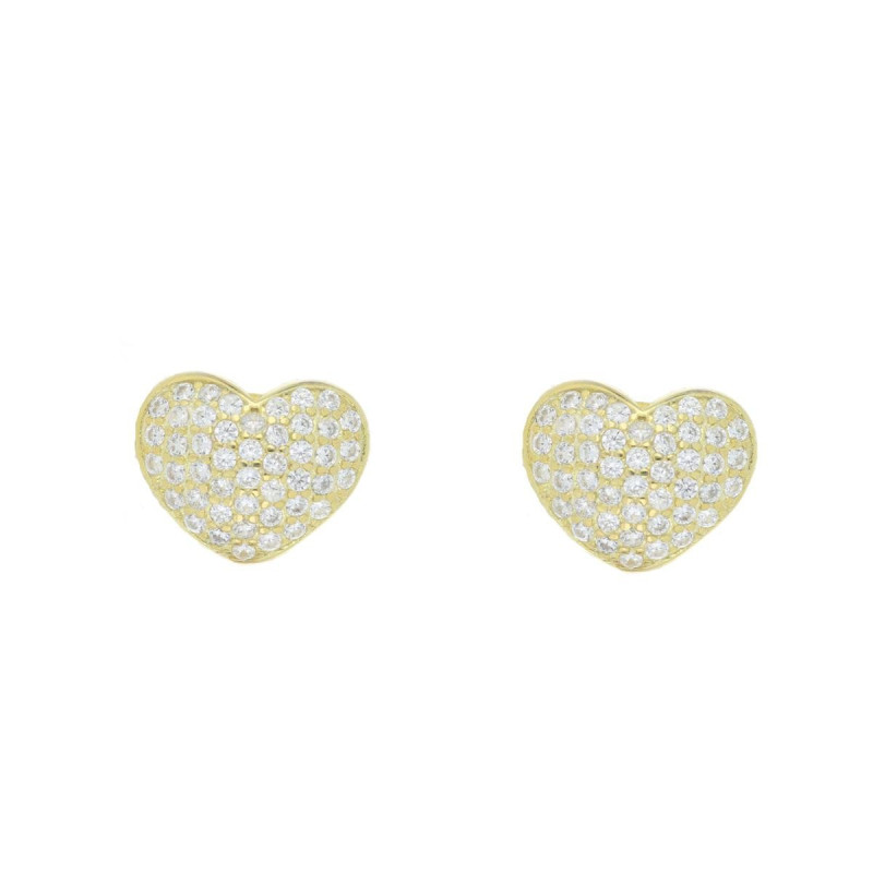 ORECCHINI MISTI CUORE MM 8 IN ARGENTO 925