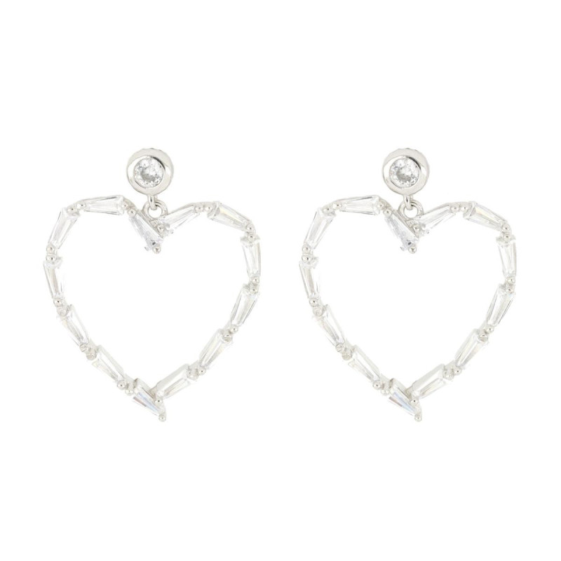 ORECCHINI MM 23 MISTI IN ARGENTO 925 CUORE