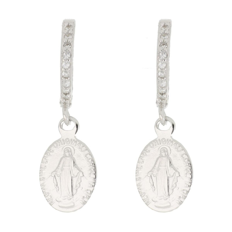 ORECCHINI MADONNINE MM 10 IN ARGENTO 925