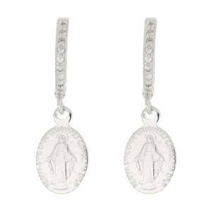 ORECCHINI MADONNINE MM 10 IN ARGENTO 925