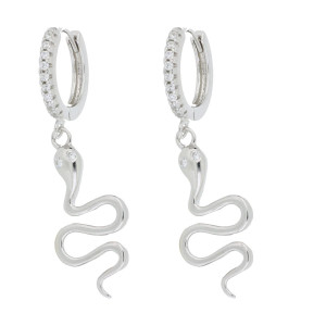 ORECCHINI BOCCOLE MM 11 IN ARGENTO 925 SERPENTI MM 21