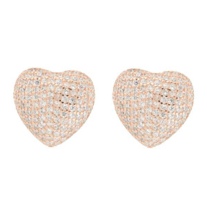 ORECCHINI MM 10 MISTI IN ARGENTO 925 CUORE