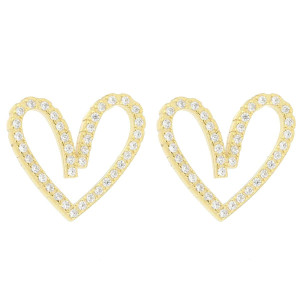 ORECCHINI MM 15 CUORE MISTI IN ARGENTO 925