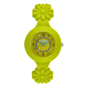 OROLOGIO FLOWERAPP IN SILICONE CON ZIRCONI VERDE