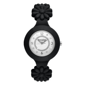 OROLOGIO FLOWERAPP IN SILICONE CON ZIRCONI NERO