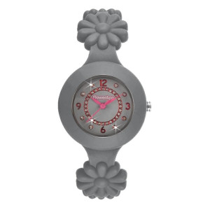 OROLOGIO FLOWERAPP IN SILICONE CON ZIRCONI GRIGIO