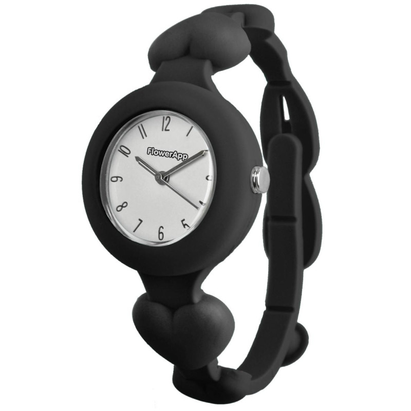 OROLOGIO FLOWERAPP IN SILICONE CON ZIRCONI NERO