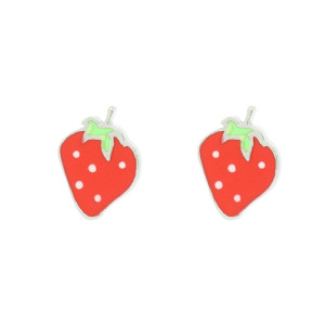 ORECCHINI BABY IN ARGENTO 925 FRAGOLA MM 10