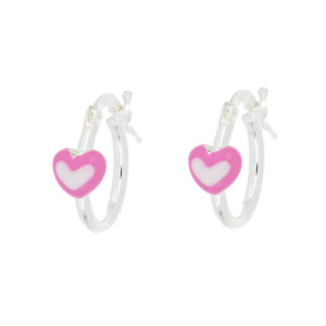 ORECCHINI BABY CUORE MM 4,5 IN ARGENTO 925