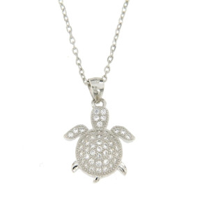 PENDENTE PORTAFORTUNA IN ARGENTO 925 TARTARUGA