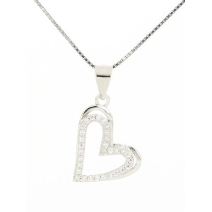 PENDENTE CUORE MM 22X12 MISTI IN ARGENTO 925