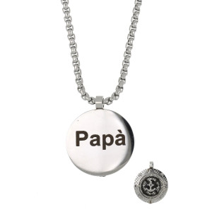 PENDENTE UOMO IN ACCIAIO "PAPA'"