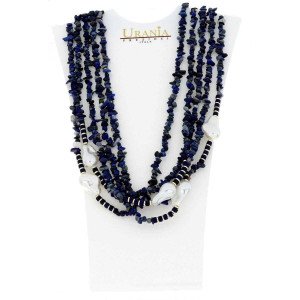 COLLANA PERSEFONE 50 CM IN PIETRA P15X22 MM PIETRA LAPIS