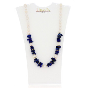 COLLANA PERSEFONE 60 CM IN PIETRA LAPIS BLU