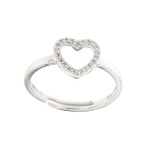 ANELLO MISTI CON CUORE IN ARGENTO 925