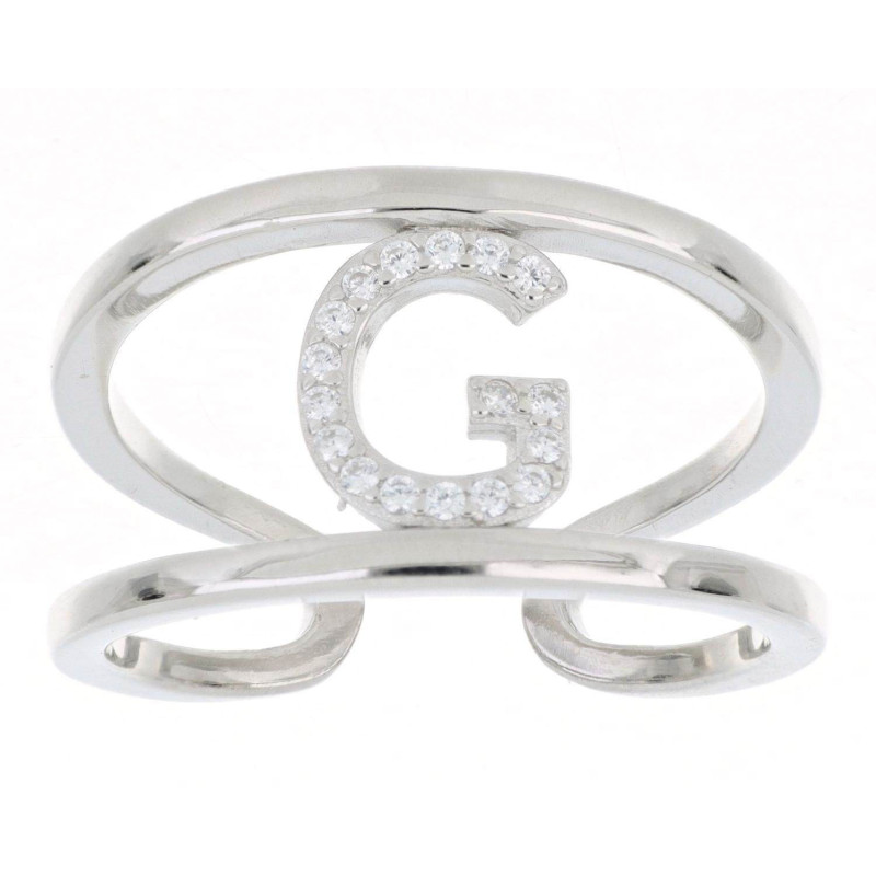 ANELLO ETERNITY LETTERA G LARG MM 12 IN ARGENTO 925