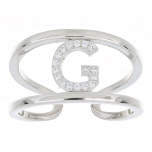 ANELLO ETERNITY LETTERA G LARG MM 12 IN ARGENTO 925