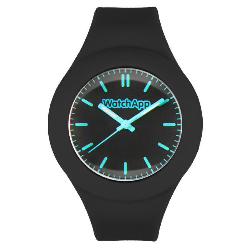 OROLOGIO WATCHAPP IN SILICONE NERO