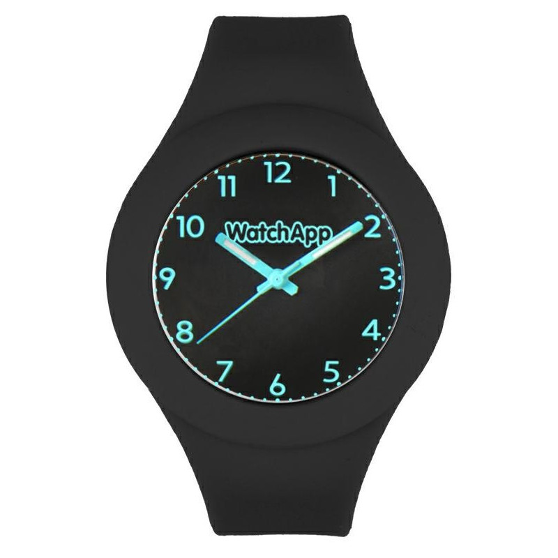 OROLOGIO WATCHAPP IN SILICONE NERO