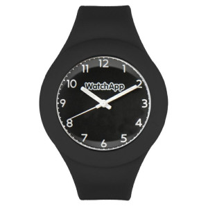 OROLOGIO WATCHAPP IN SILICONE NERO