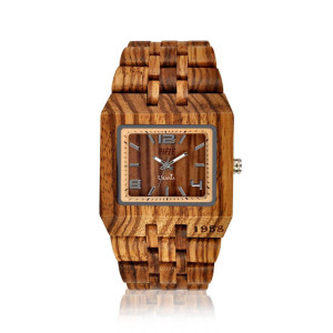 OROLOGIO UOMO IN LEGNO CON CASSA ACERO ZEBRANO BRACCIALE ZEBRANO