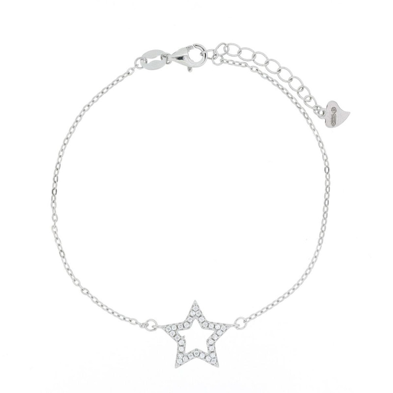 BRACCIALE MISTI STELLA MM 13 IN ARGENTO 925 CM 17+3