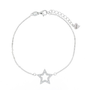 BRACCIALE MISTI STELLA MM 13 IN ARGENTO 925 CM 17+3