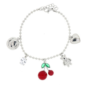 BRACCIALE CM 17+2 CHERRY IN ACCIAIO CILIEGIA MM 9