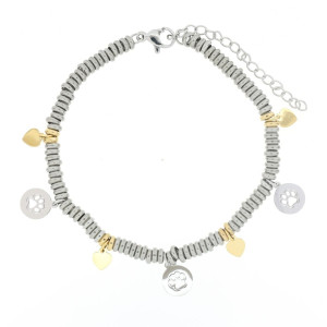 BRACCIALE CM 17+4 TYCHE IN ACCIAIO MM 8